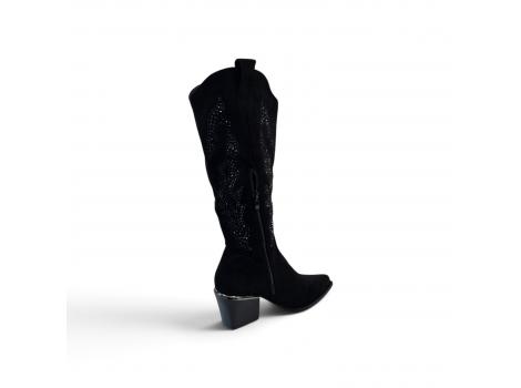 ŽENSKI COMER HBL-137 BLACK SUEDE